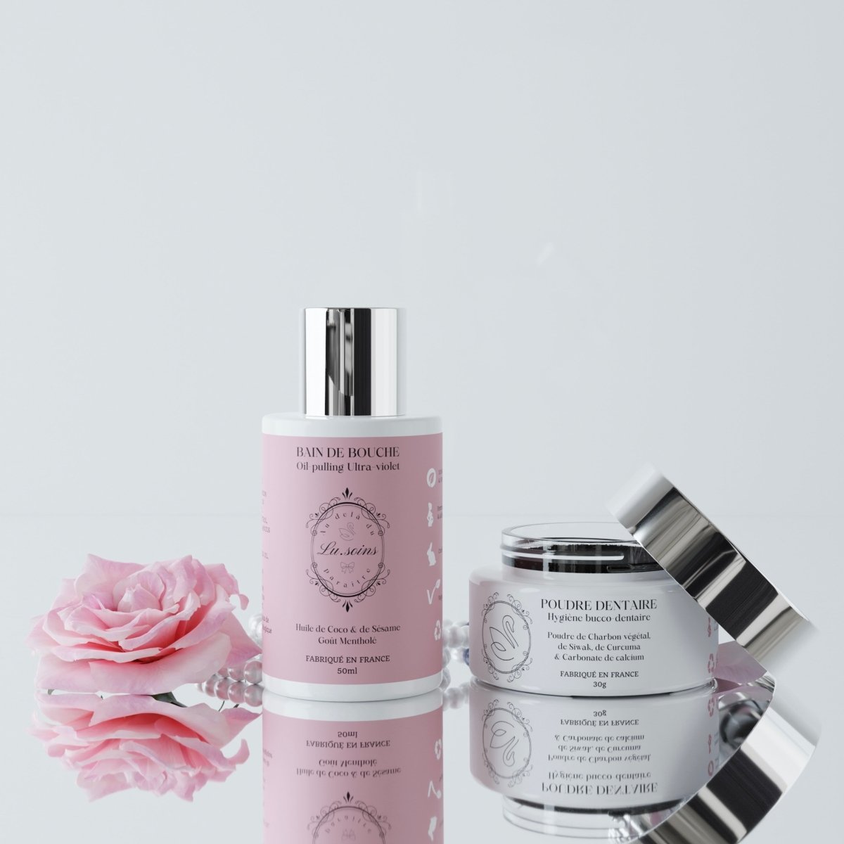 bain de bouche et poudre dentaire