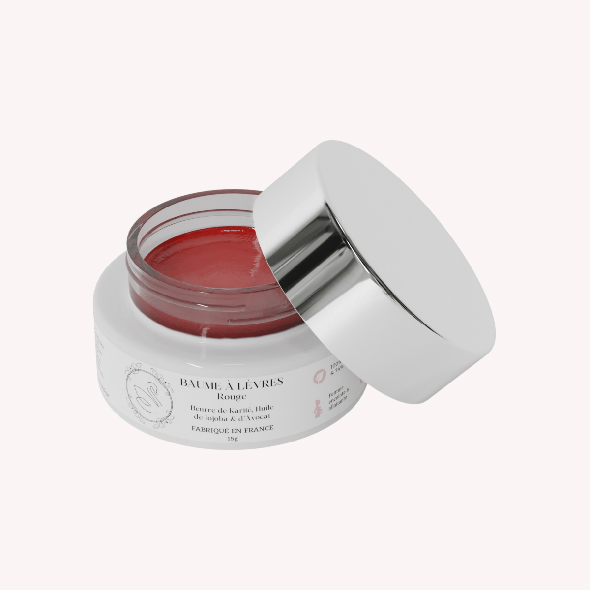 Baume à lèvres naturel rouge hydratant Lu.lips